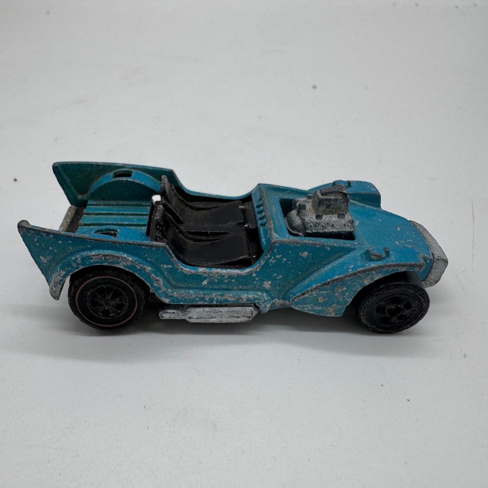 Vintage Hot‎ Wheels Redline Ice T Blue Diecast Car 1969 Hong Kong Base